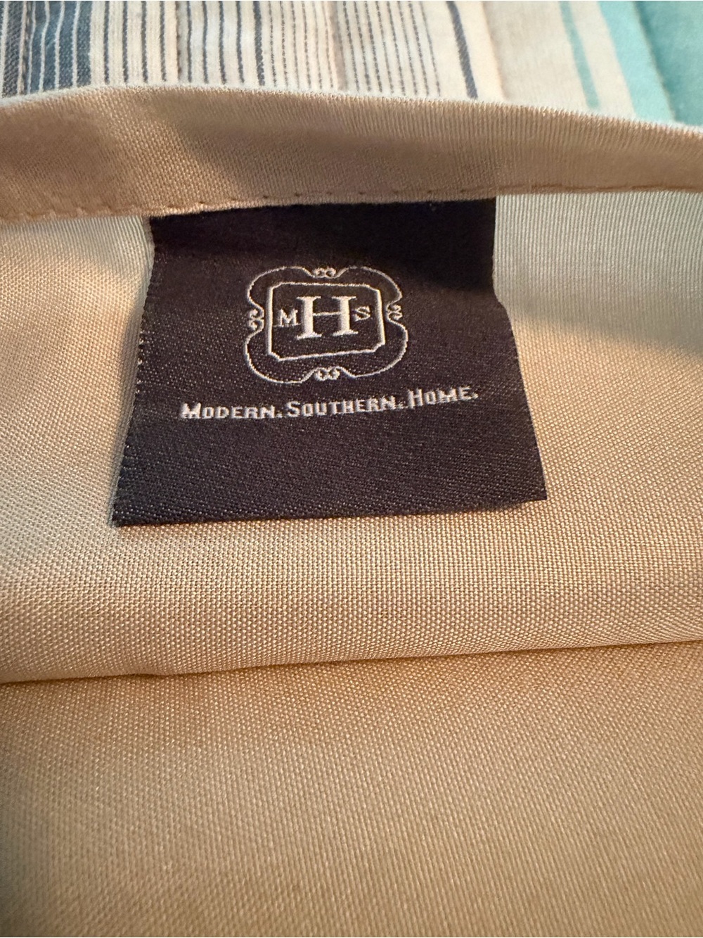 Striped Cotton Quilt with Reversible Solid Beige Side - Picture 4 of 6